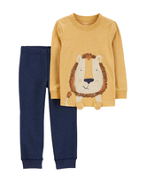 Conjunto longo infantil 2 peças leãozinho multicor | Carter's