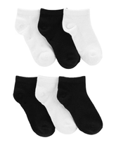 Kit meia infantil 6 pares lisas preto | Carter's