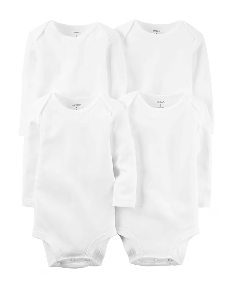 Enxoval bebê 9 peças manga curta e longa branco | Carter's