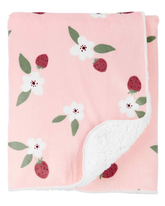 Cobertor bebê floral fleece rosa | Carter's