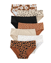 Kit calcinha infantil 7 peças estampado bege | Carter's