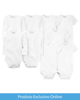 Enxoval bebê 9 peças manga curta e longa branco | Carter's