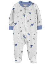 Macacão bebê de fleece foguete cinza | Carter's