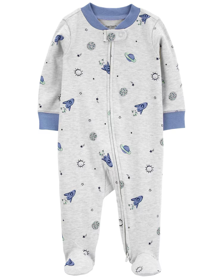 Macacão bebê de fleece foguete cinza | Carter's
