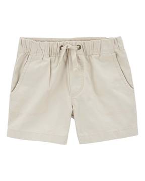 Bermuda sarja infantil com amarração off-white | Carter's