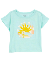 Camiseta infantil manga curta sol azul | Carter's