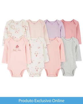 Enxoval bebê 8 peças manga longa ovelhas multicor | Carter's