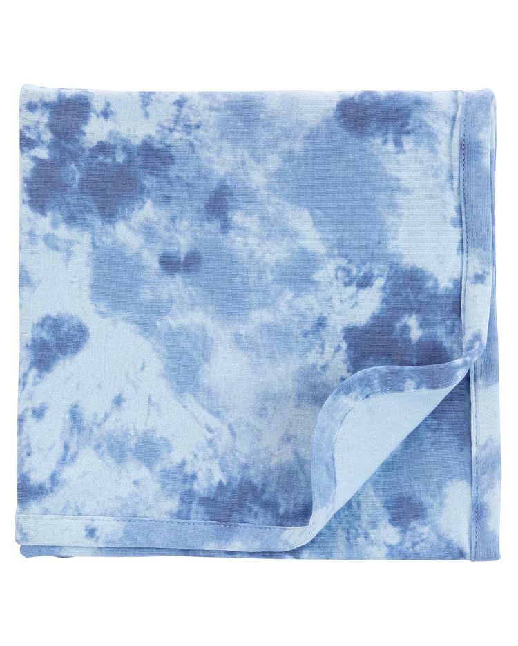 Manta Bebê Tie Dye Algodão Azul Carter's