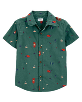 Camisa infantil fogueira verde | Carter's