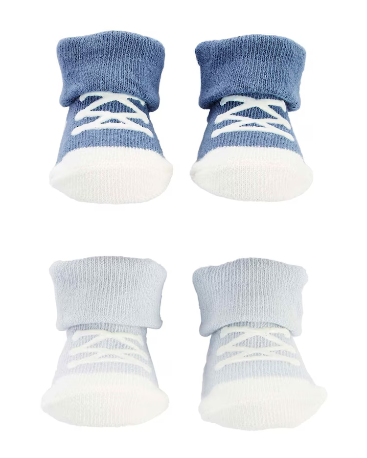 Kit meia bebê 2 pares sapatinho multicor | Carter's