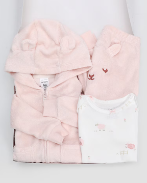 Enxoval bebê conjunto longo 3 peças ovelhinha + caixa de presente multicor | Carter's