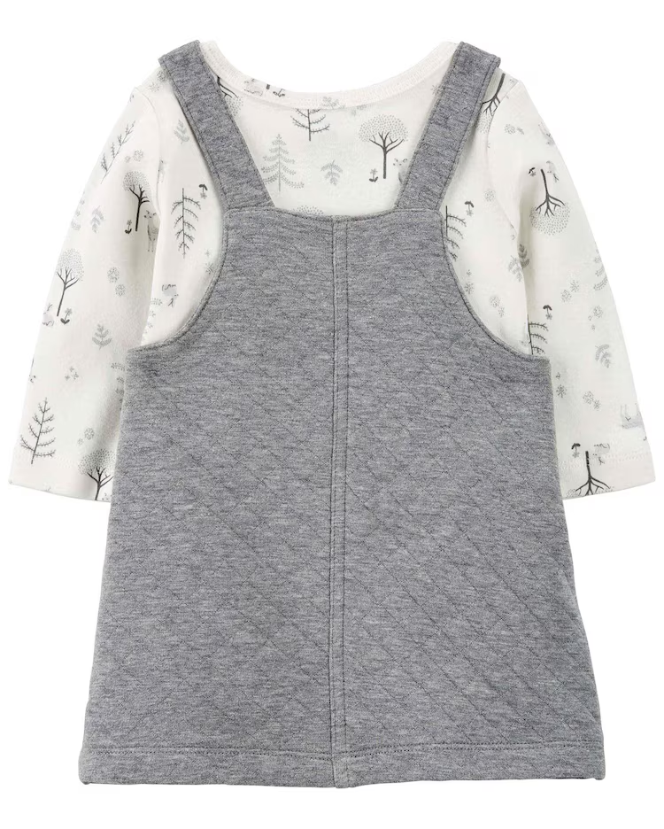 Salopete bebê 2 peças árvores e bichinhos com meia-calça multicor | Carter's