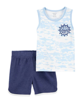 Conjunto curto infantil 2 peças de tubarões multicor | Carter's