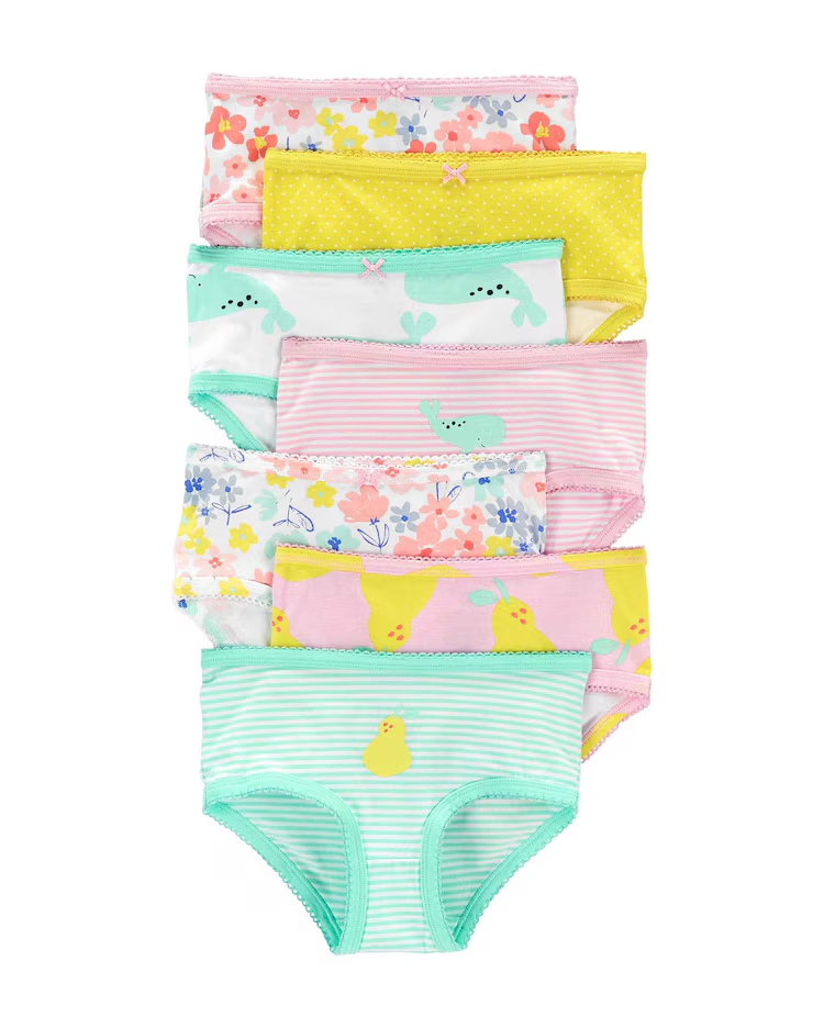 Kit Calcinha Infantil Carter´s 7 Peças Multicor