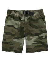 Bermuda infantil cós elástico camuflado verde | Carter's