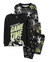 Pijama longo infantil 4 peças game time futebol multicor | Carter's