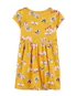 Vestido infantil evasê floral camadas amarelo | Carter's