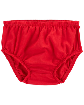 Vestido bebê com babados e laise vermelho | Carter's