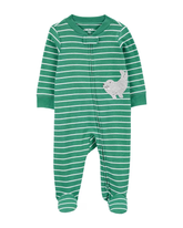 Macacão bebê foca listrada verde | Carter's