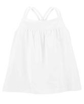 Regata infantil básica com pregas branca | Carter's