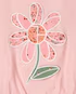 Blusa de moletom infantil com elástico flor rosa | Carter's