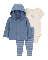 Conjunto longo bebê 3 peças avião de papel multicor | Carter's