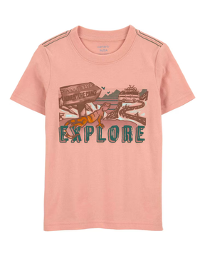 Camiseta infantil sunny days rosa | Carter's