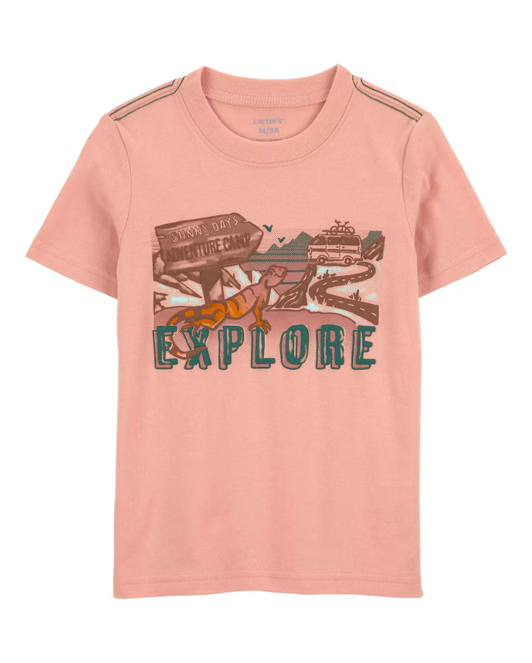 Camiseta infantil sunny days rosa | Carter's