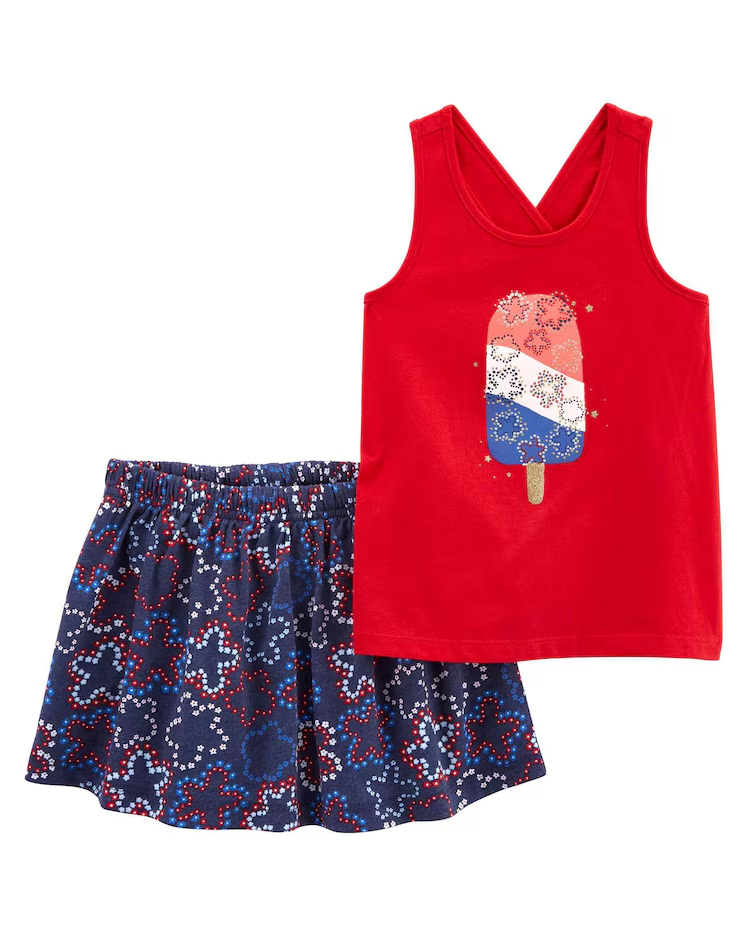 Conjunto curto infantil 2 peças sorvete multicor | Carter's