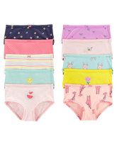 Kit calcinha infantil 10 peças estampadas rosa | Carter's