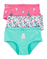 Kit calcinha infantil 3 peças gatinho rosa | Carter's