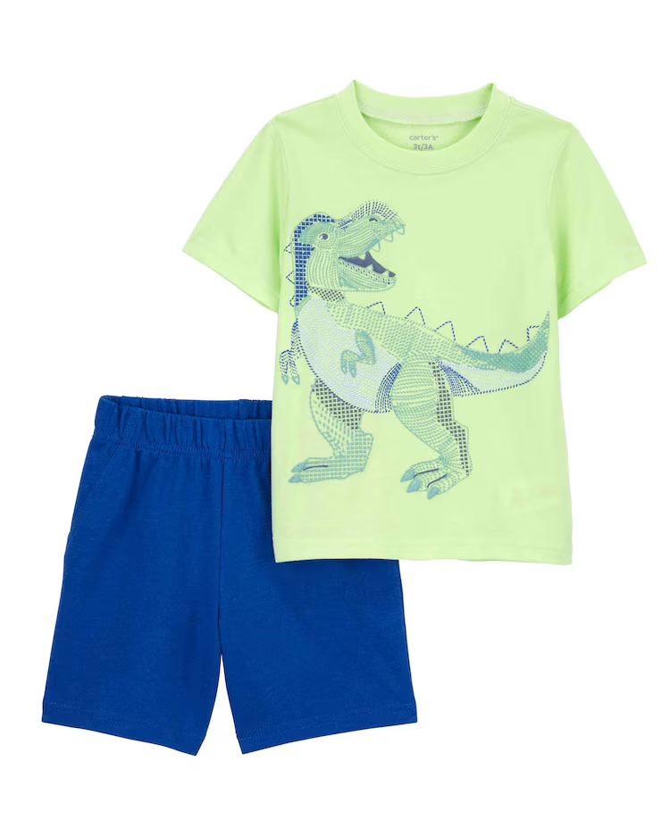 Conjunto curto infantil 2 peças dinossauro multicor | Carter's