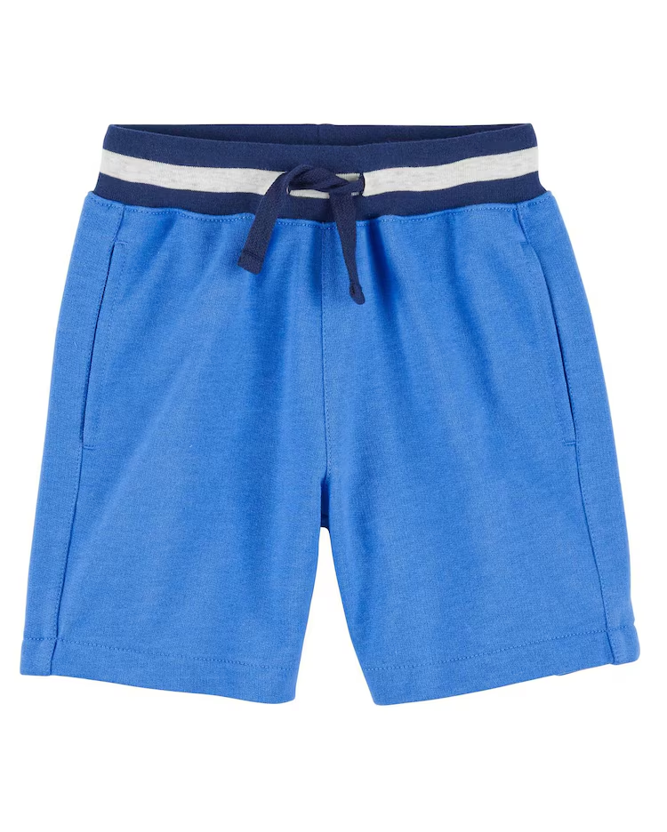 Bermuda infantil cós listrado e cordão azul | Carter's