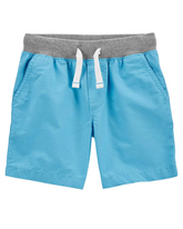 Bermuda infantil cós elástico e cordão azul | Carter's