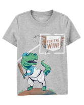 Camiseta infantil for the win mescla cinza | Carter's