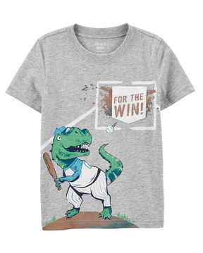 Camiseta infantil for the win mescla cinza | Carter's